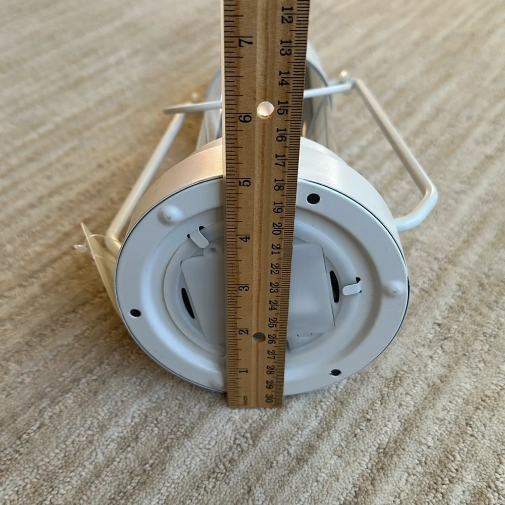 NWT Threshold Metal Classic Battery LED Pillar Candle Outdoor Patio Lantern 11.3